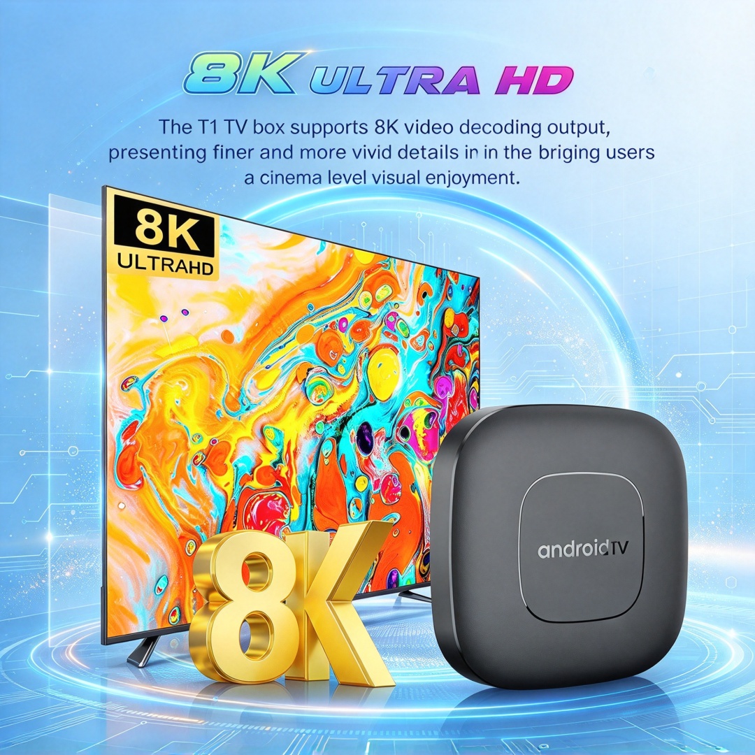 Android 16 8K Smart TV Box T1  – Ddr3 8Gb recenzja i cena