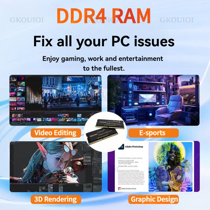 Pamięć RAM GKOUIOI DDR4 4GB 8G – Ddr4 3200 16Gb recenzja i cena
